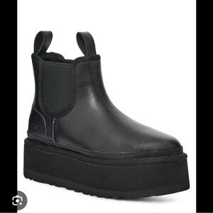 Women's Black UGG Neumel Platform Chelsea Boot